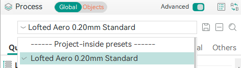 Project-inside process presets