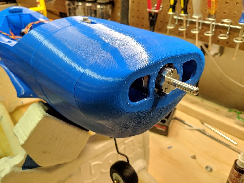 Prop adapter installed and fuselage section 1 joined