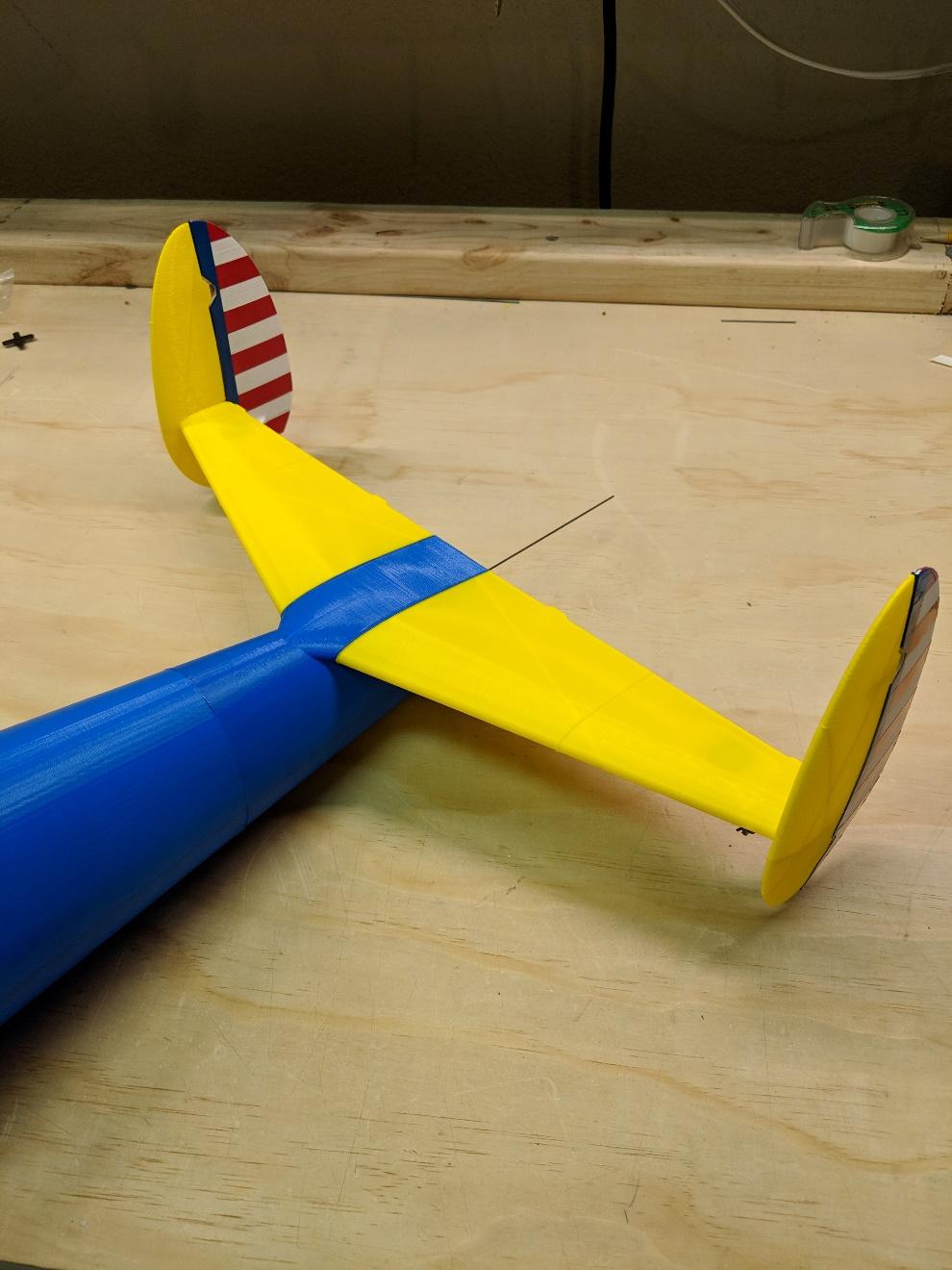 Completed tail halves glued onto Fuselage 8