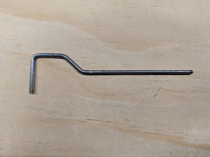 Excess rod trimmed off