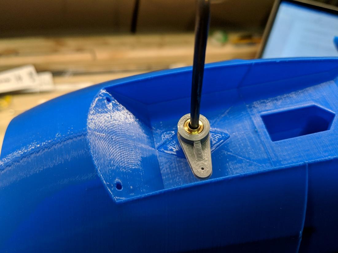 Nose gear mount insert pressed into the fuselage