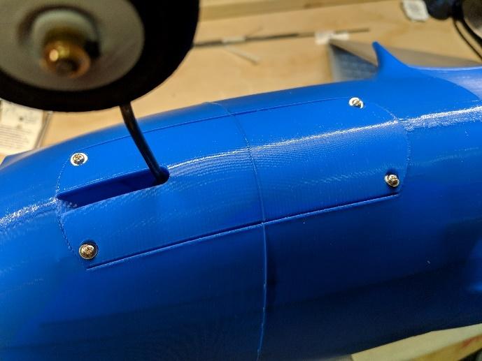Nose gear hatch installed on the fuselage