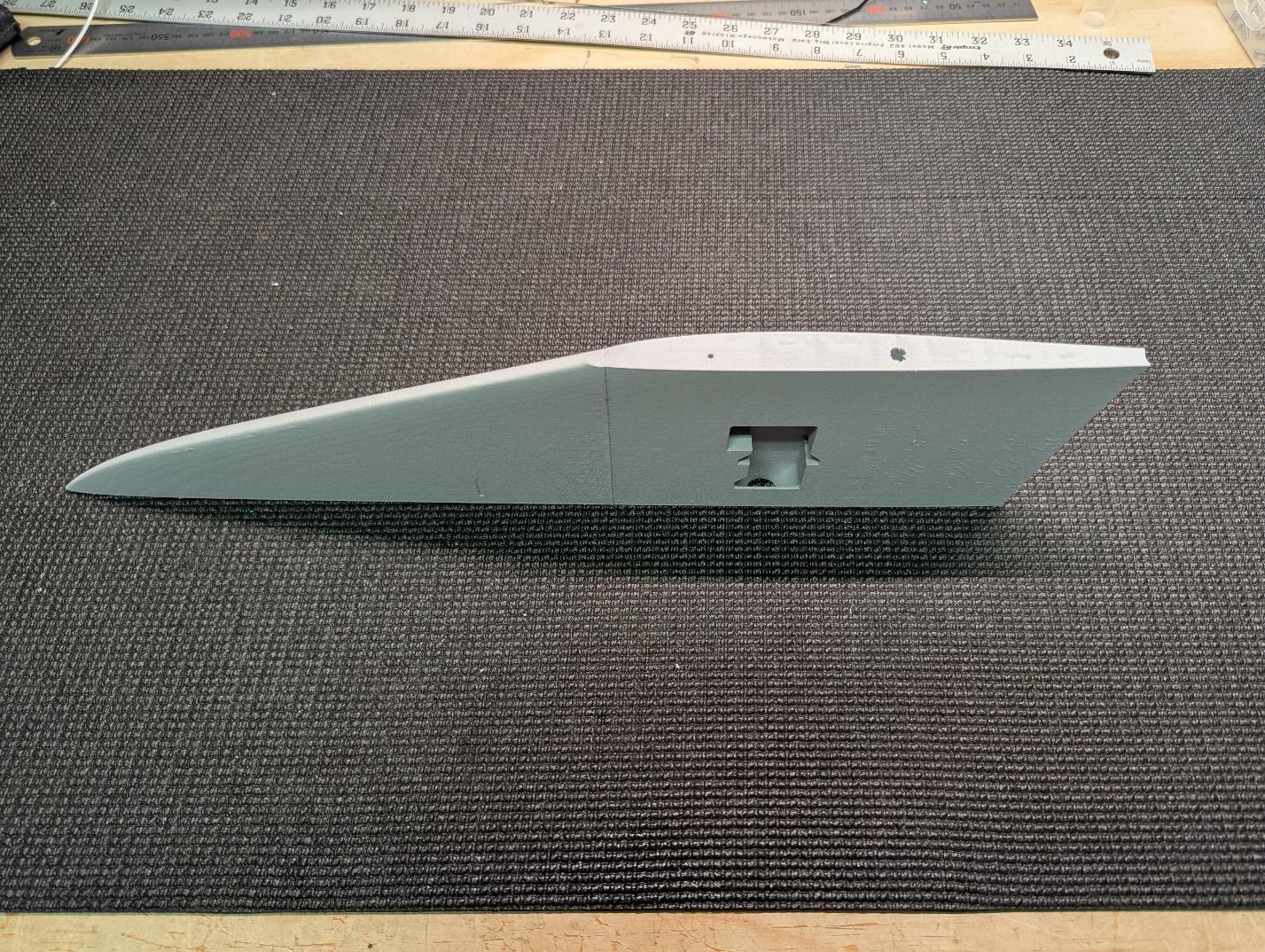 Wing sections 1A and 1B glued together