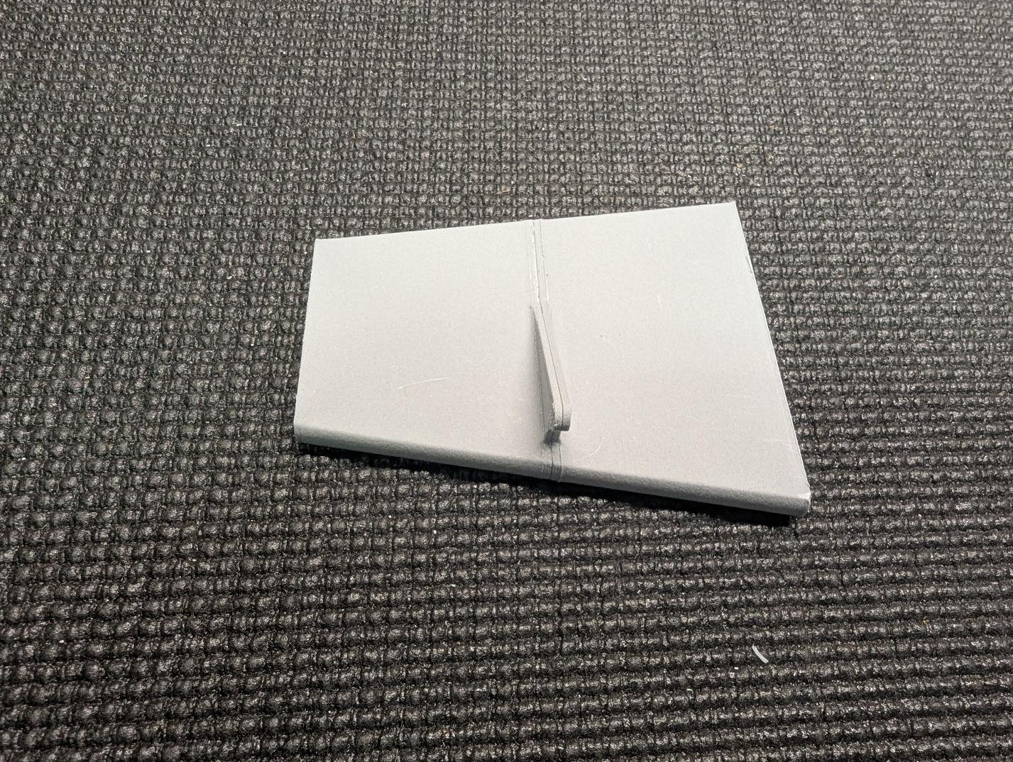 Elevon sections 1 and 2 glued together