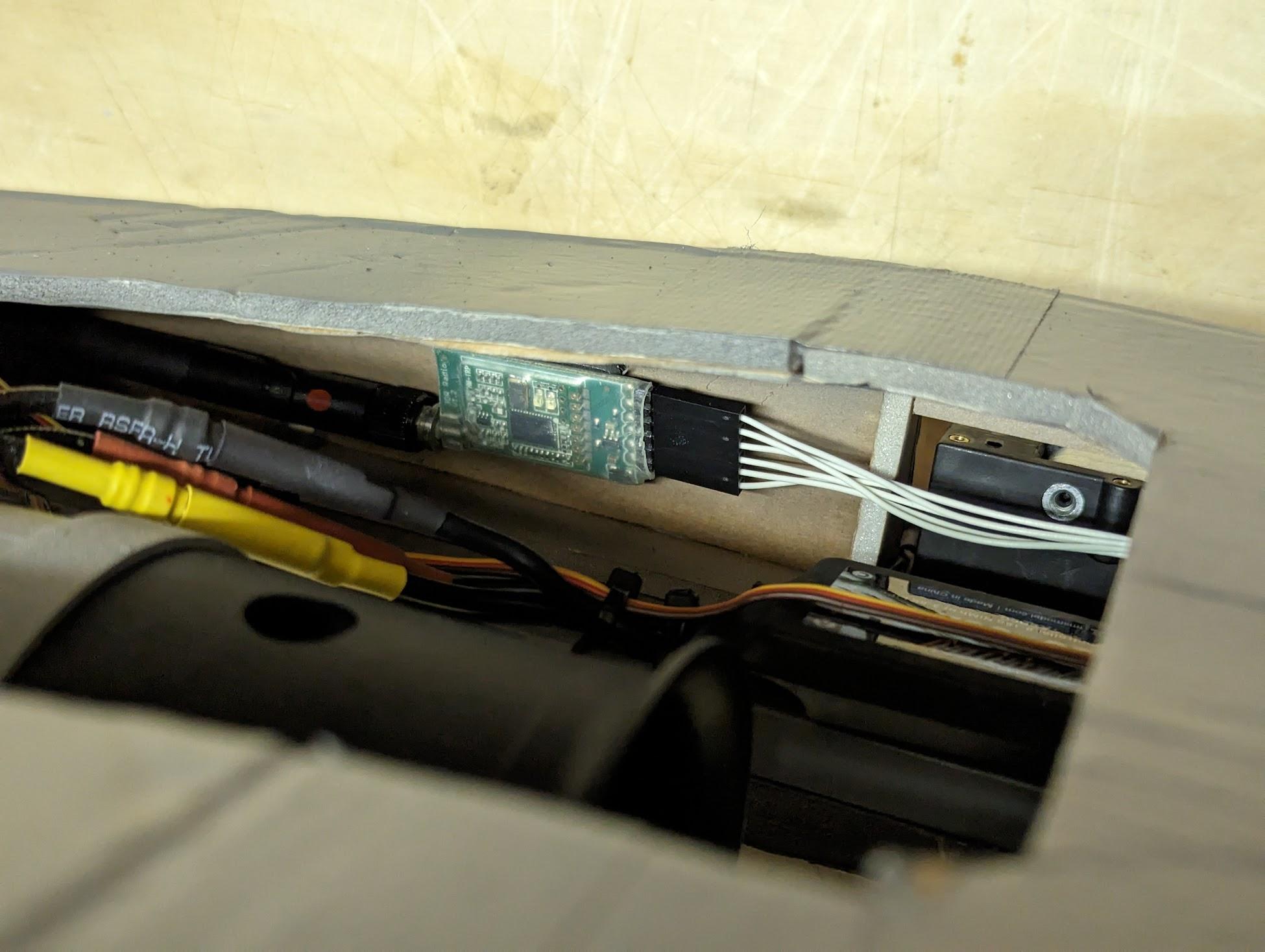 Telemetry radio mounted