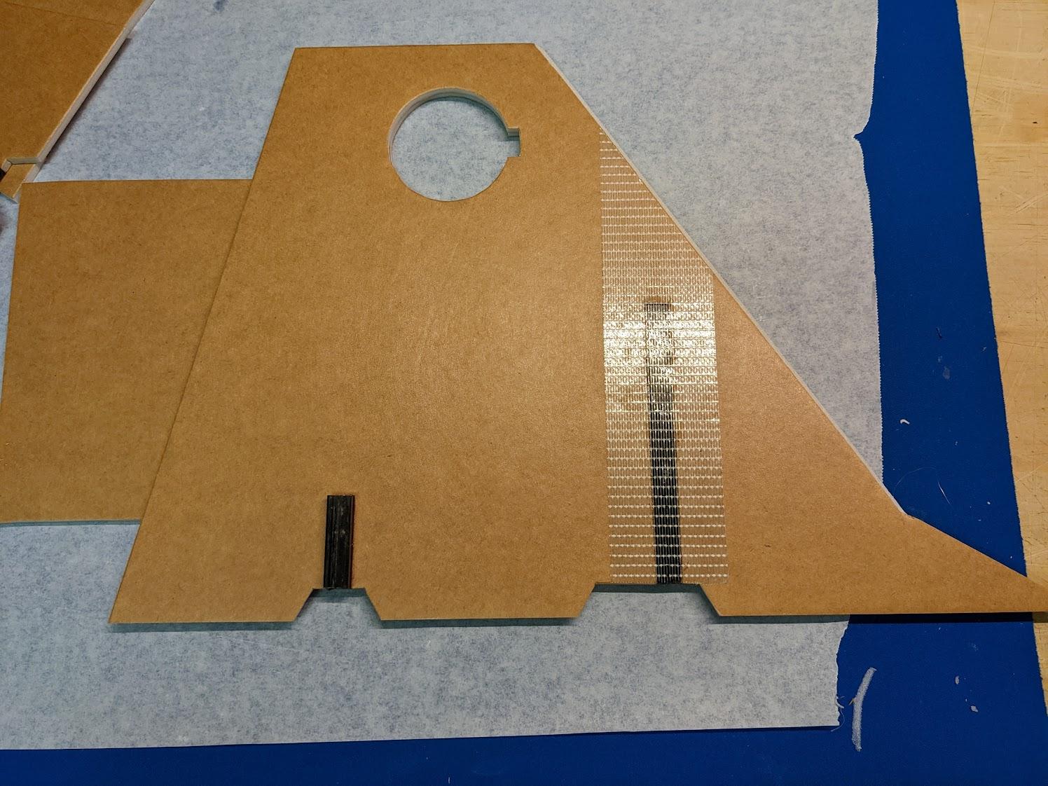 Forward and aft wing spars glued in