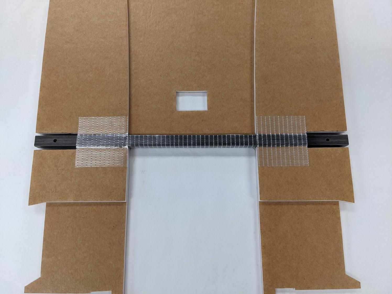 Tape over cured center section