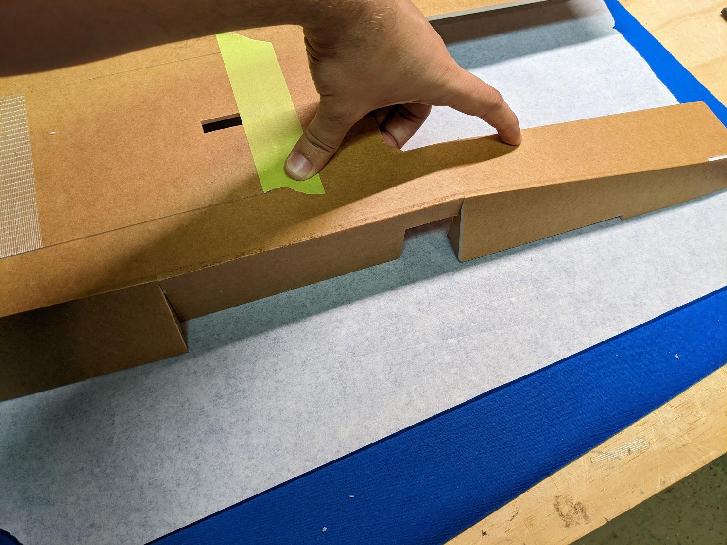 Assembly lying flat