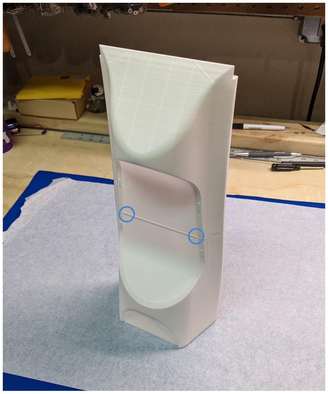Corners to trim for the upper fuselage to interlock