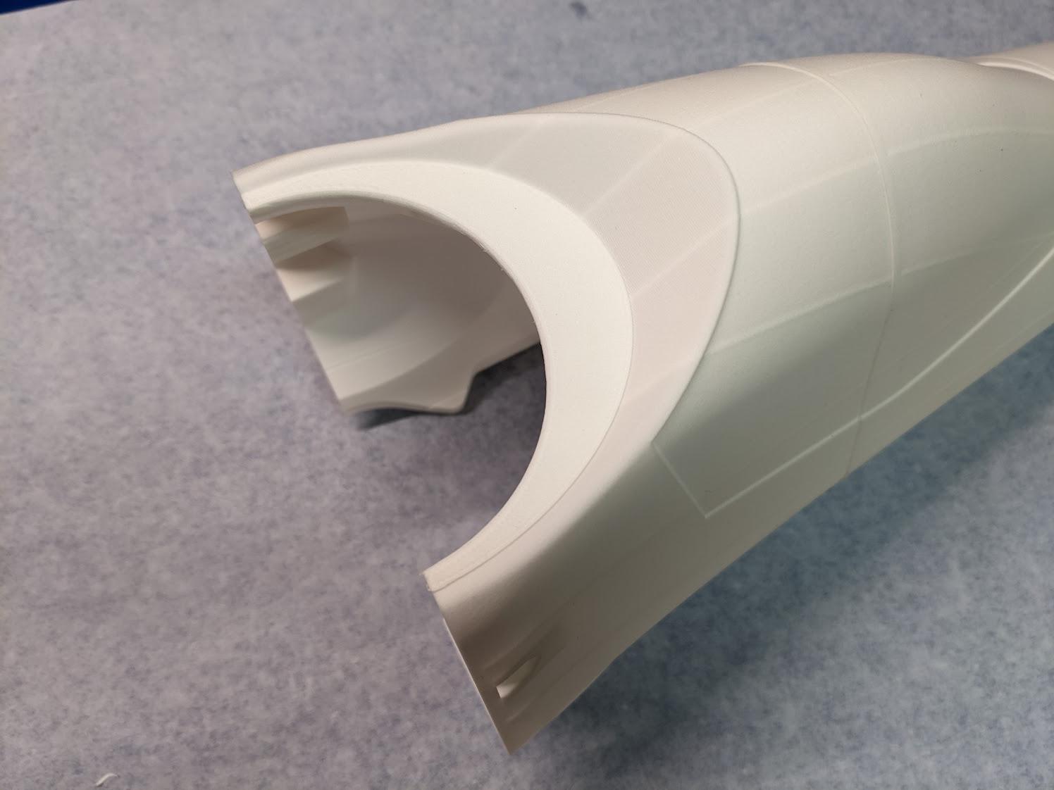 Nose fan mounting area cut out