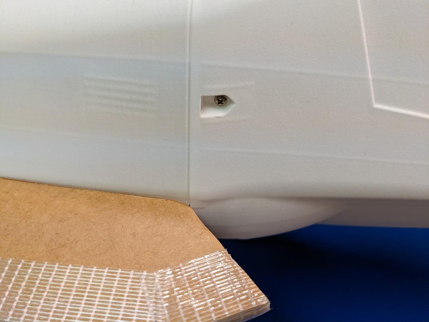Top nose screws installed