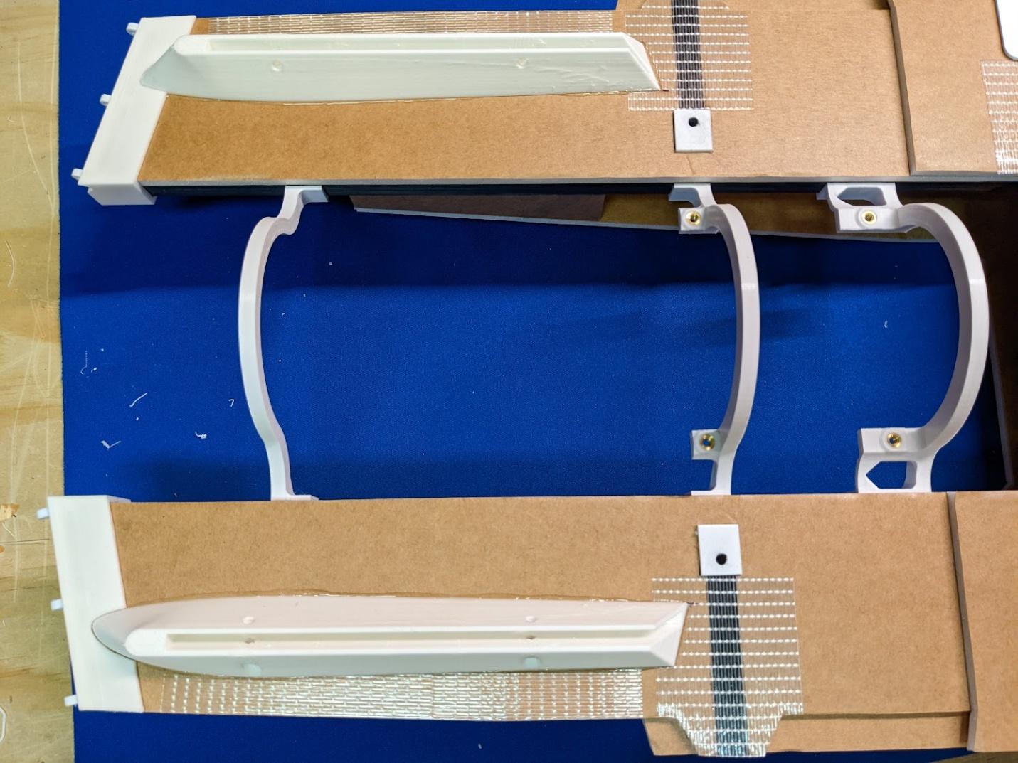 Vertical tail bases mounted