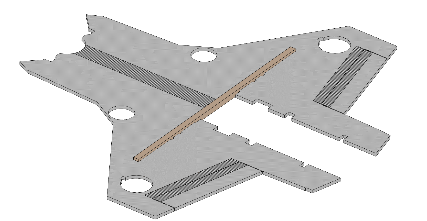 Wing spar installed in its slot