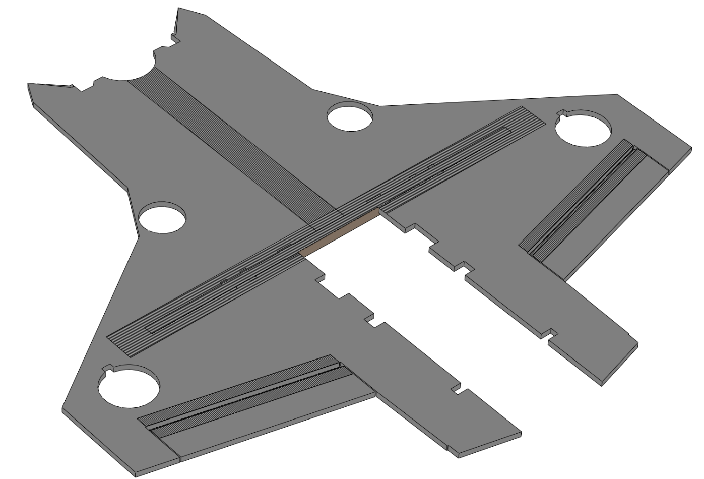 Underside of the wing spar taped