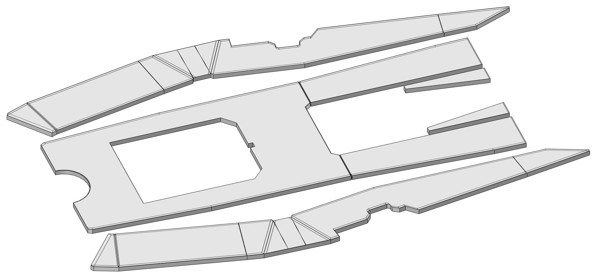 Lower fuselage components cut out