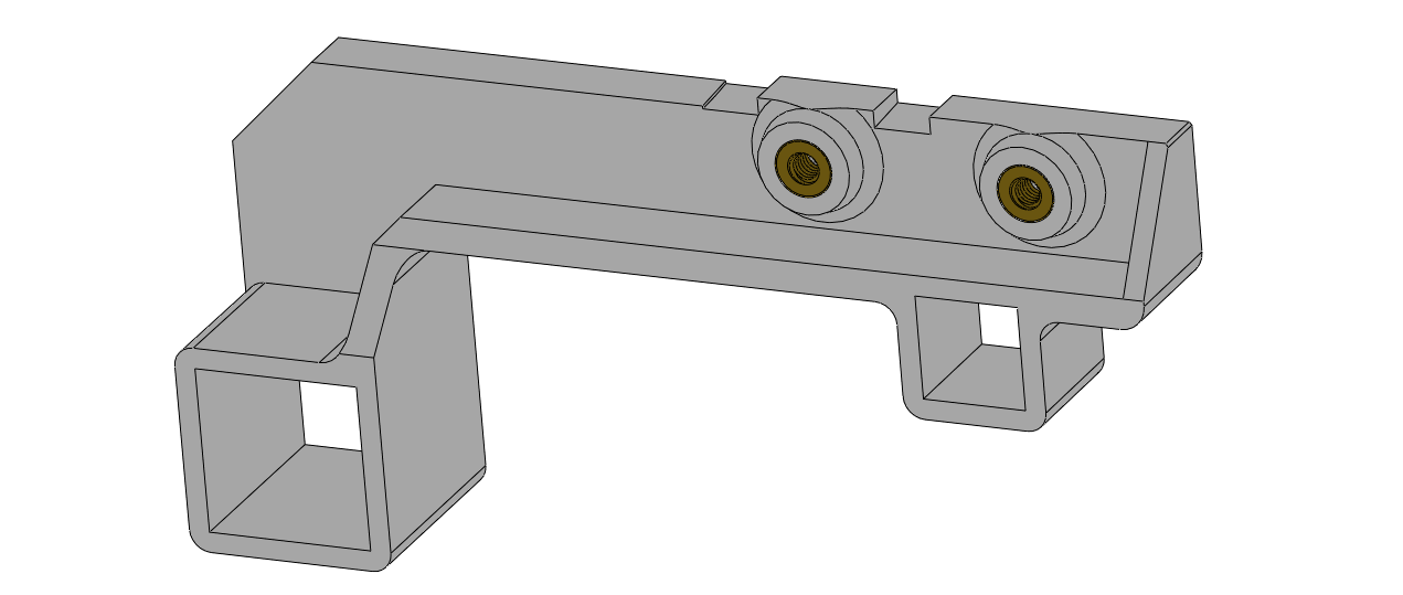 Threaded inserts in the lift fan mount