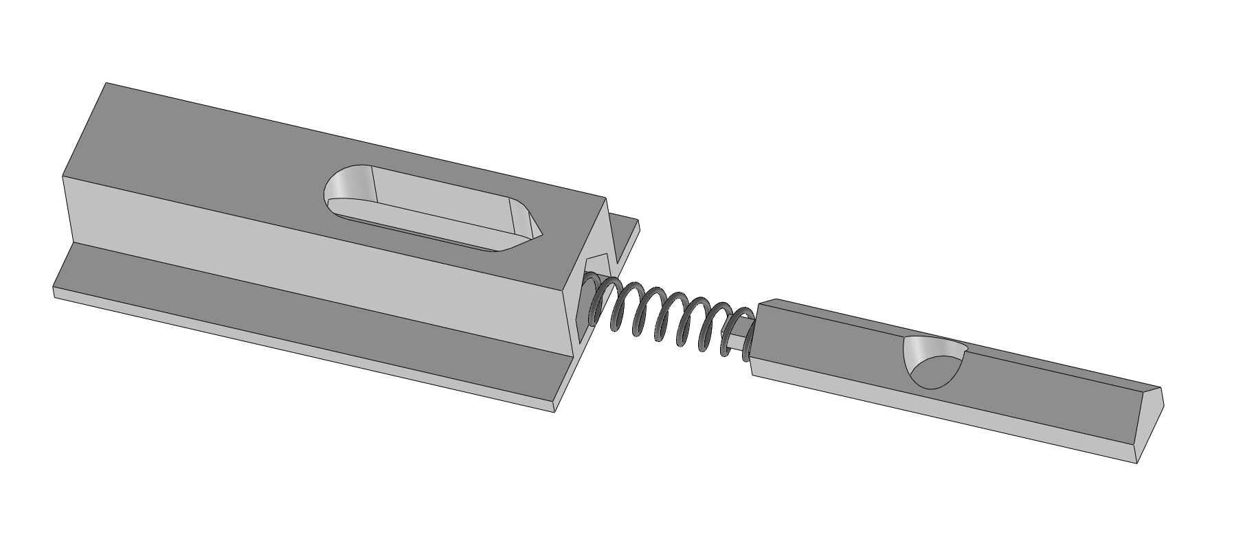 Battery hatch latch and spring