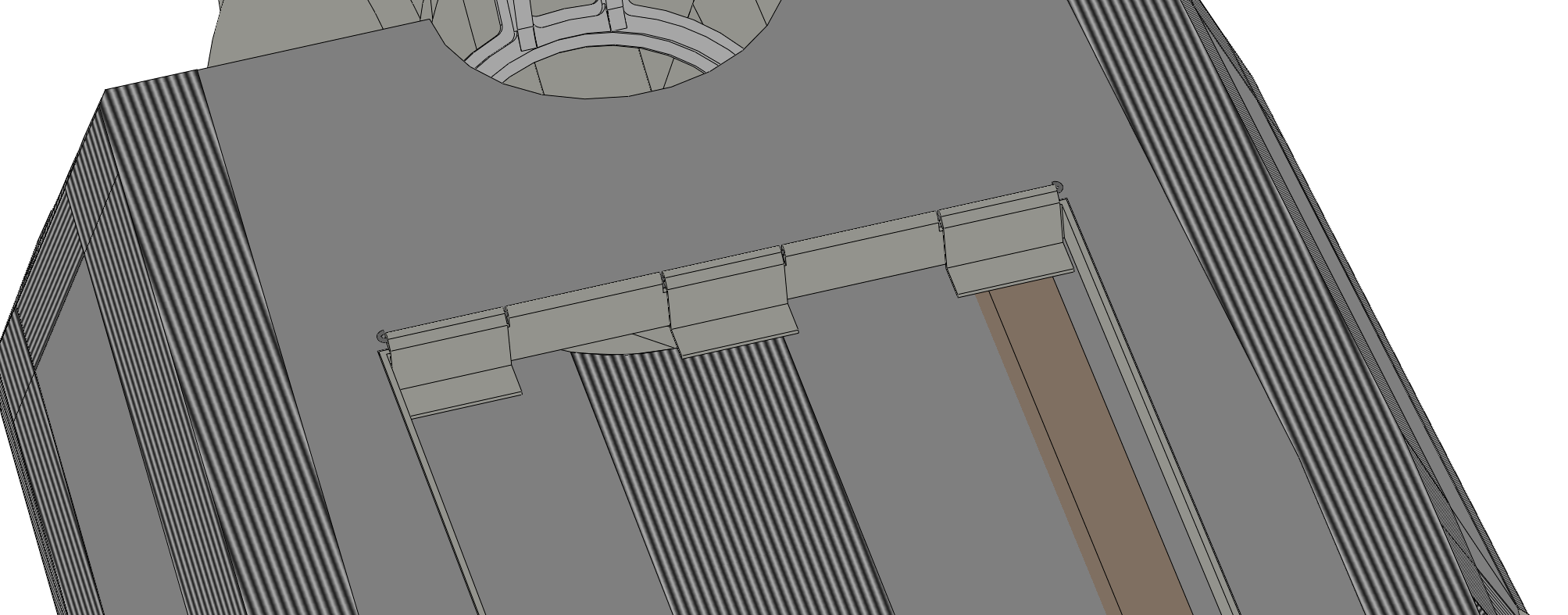 Hatch hinges joined with a metal rod