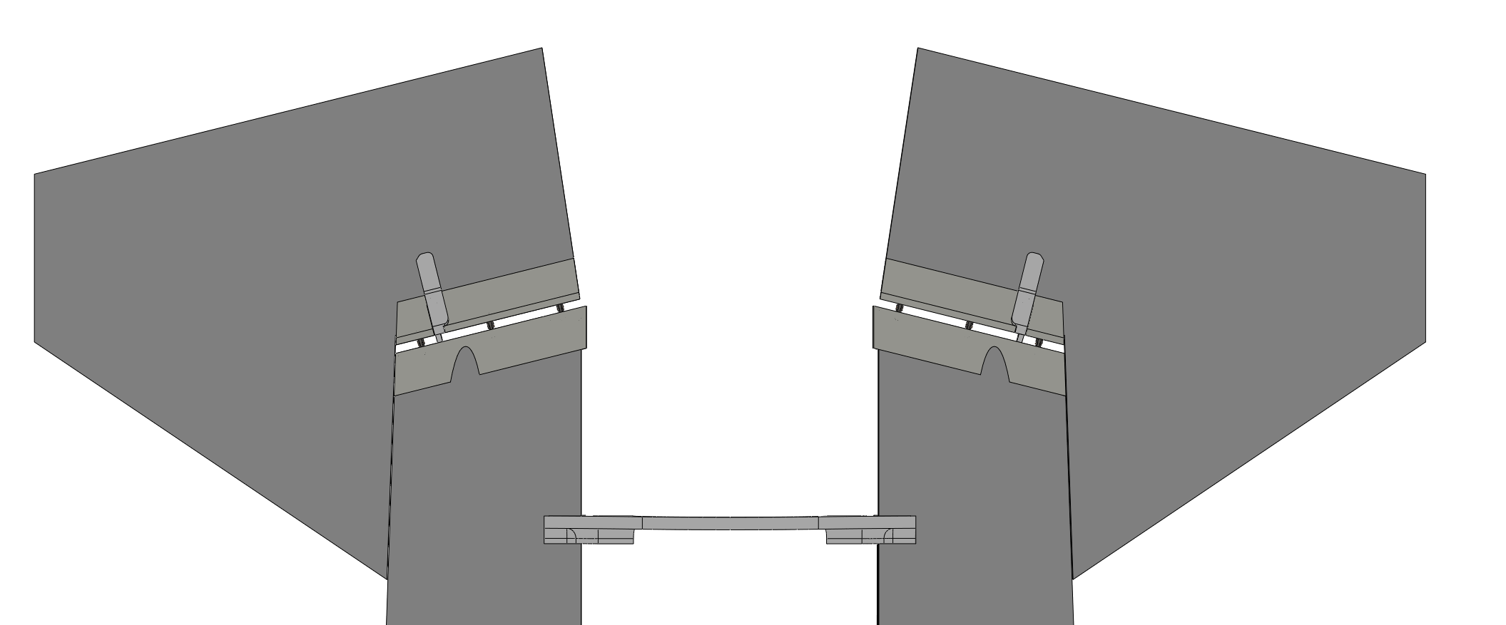Hinge points glued into the wing stiffeners