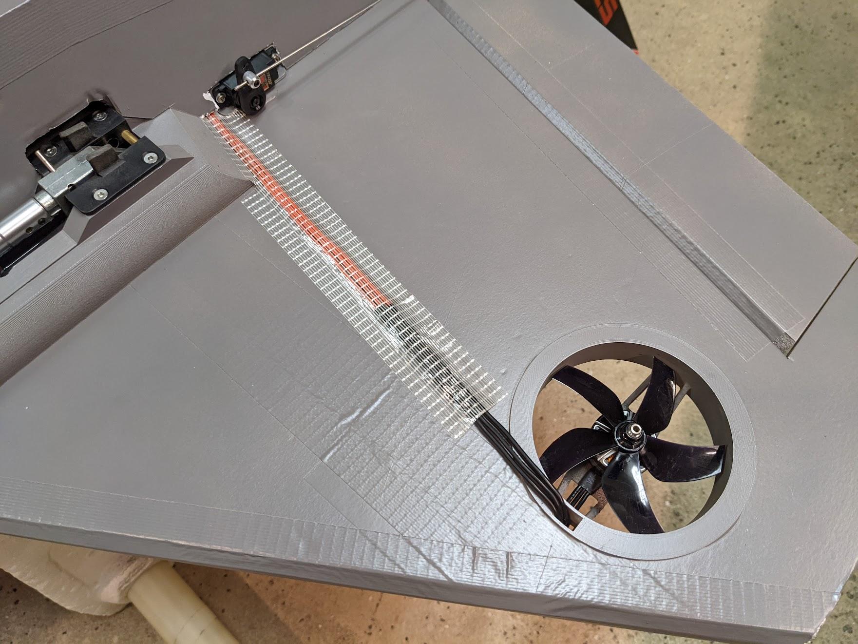 Roll motor wiring extended and secured