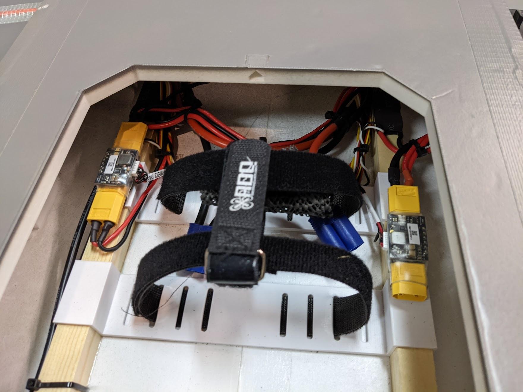 Battery bay wiring and mount plates