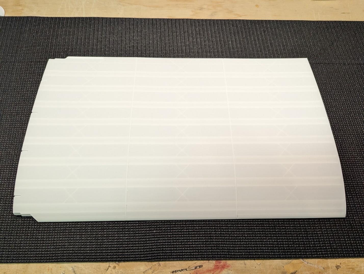 Wing sections glued together