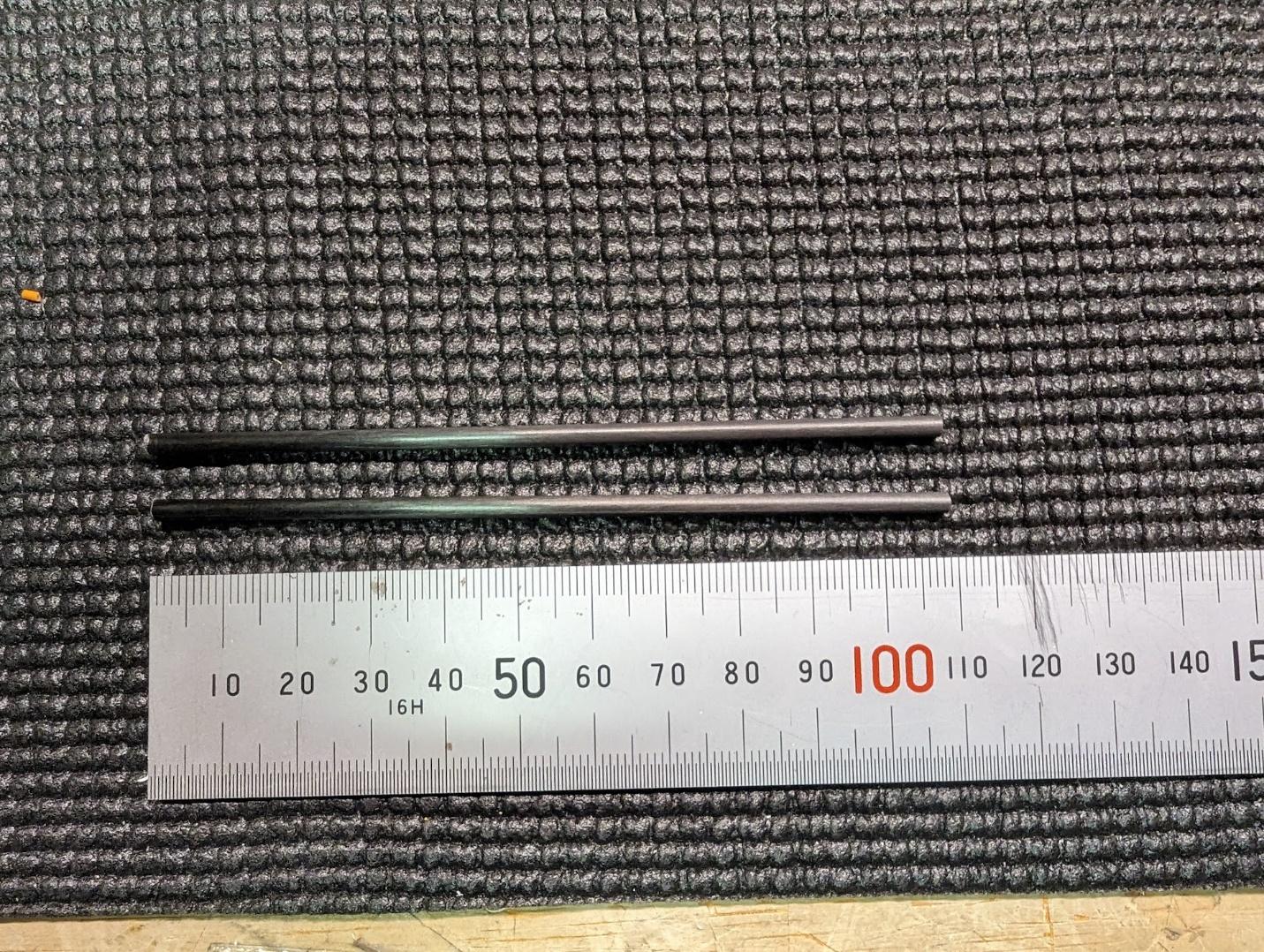 Carbon rods cut to length