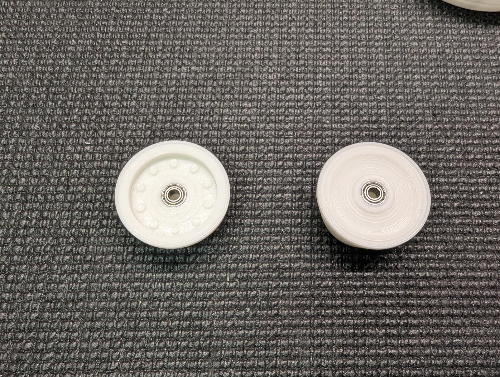 Wheel bearings pressed into the hubs