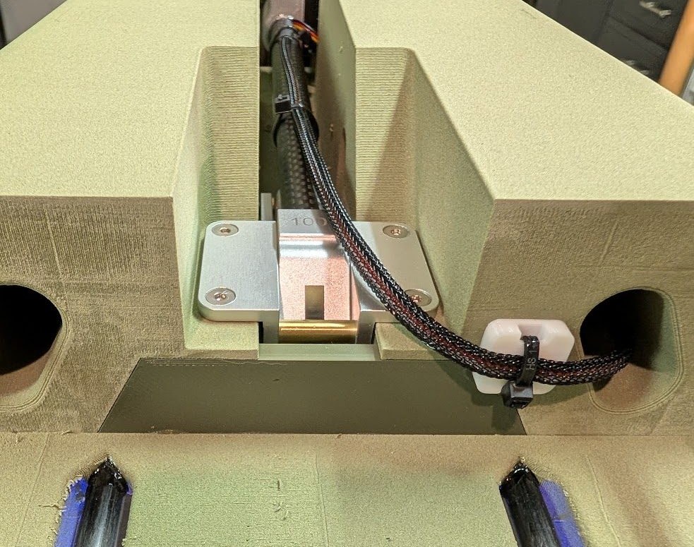 Nose steering servo lead secured
