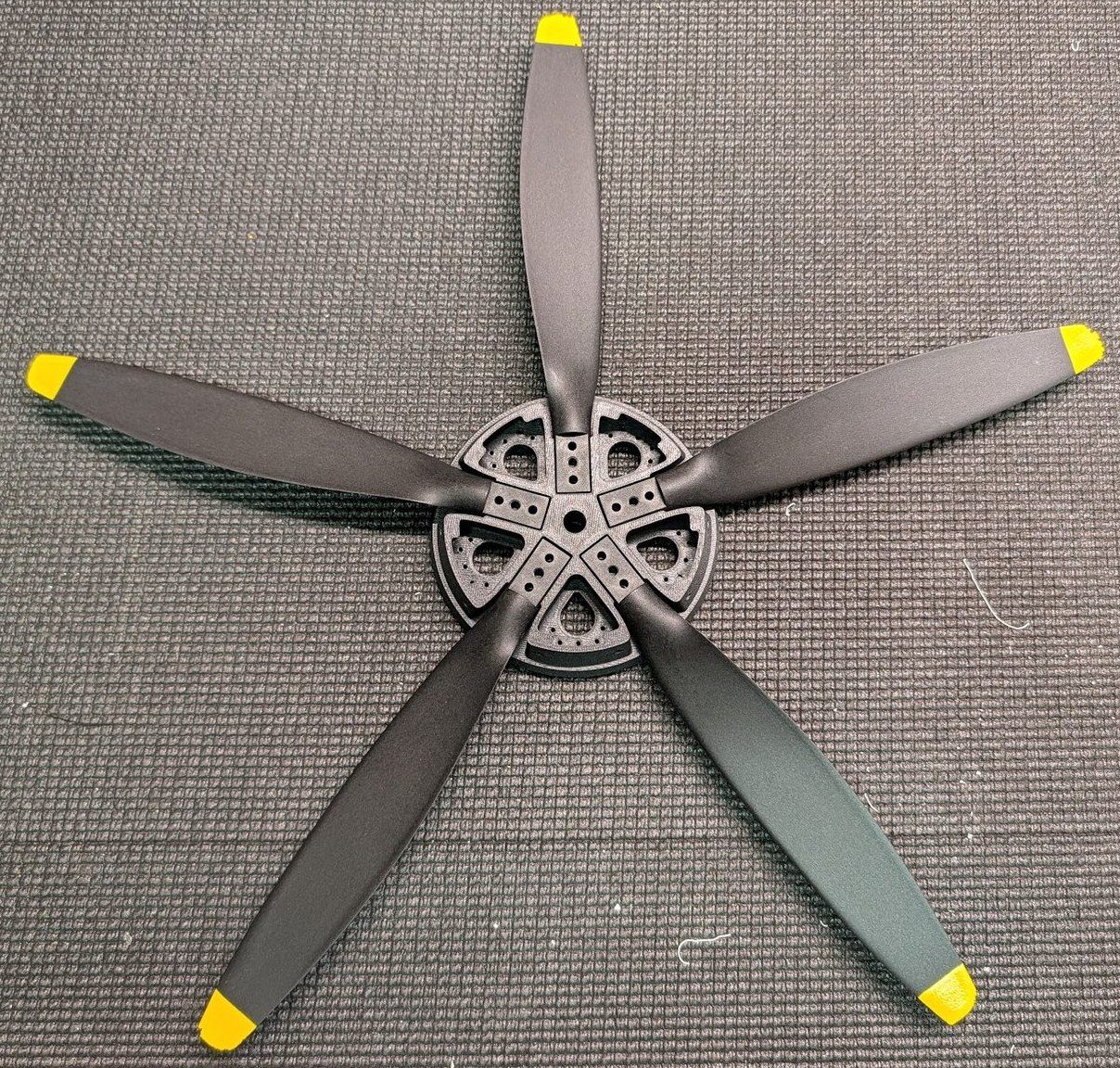 Blades installed in the hub