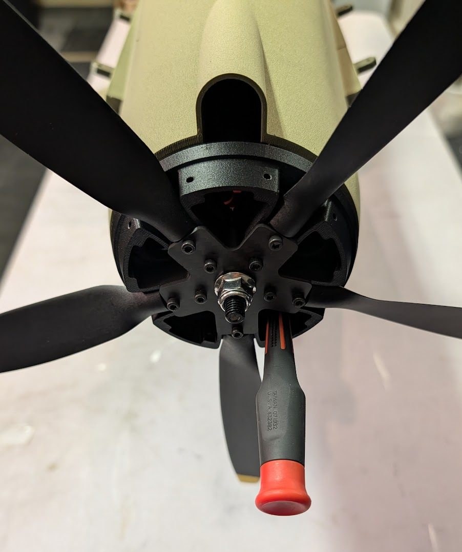 Motor installed in the fuselage