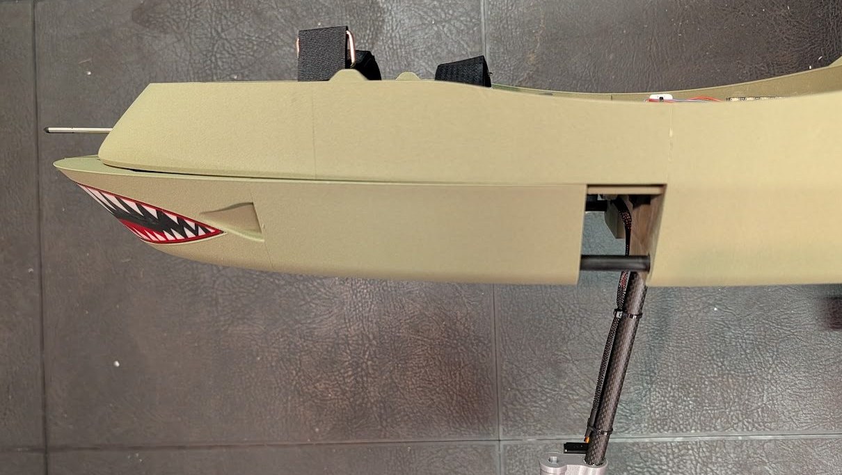 Nose assembly slid onto the mounting rails