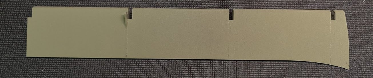 Aileron sections glued together