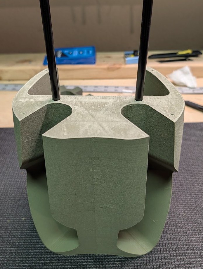 Carbon tubes glued into fuselage section 7