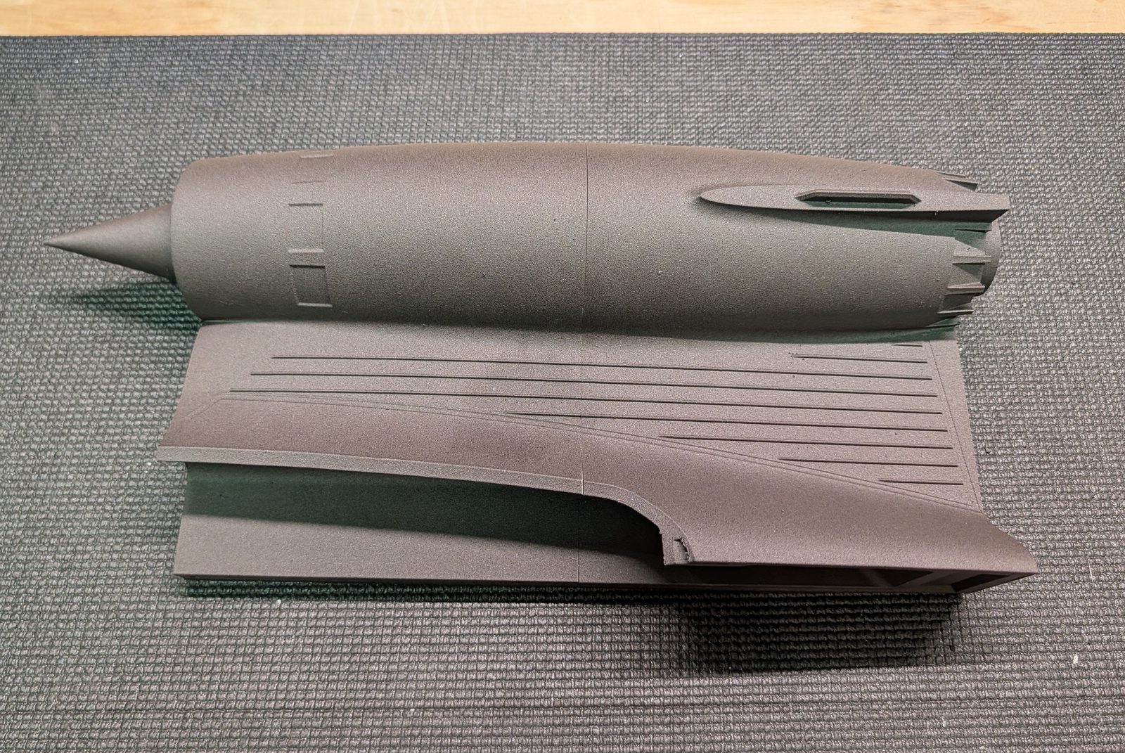 The opposite fuselage side assembled