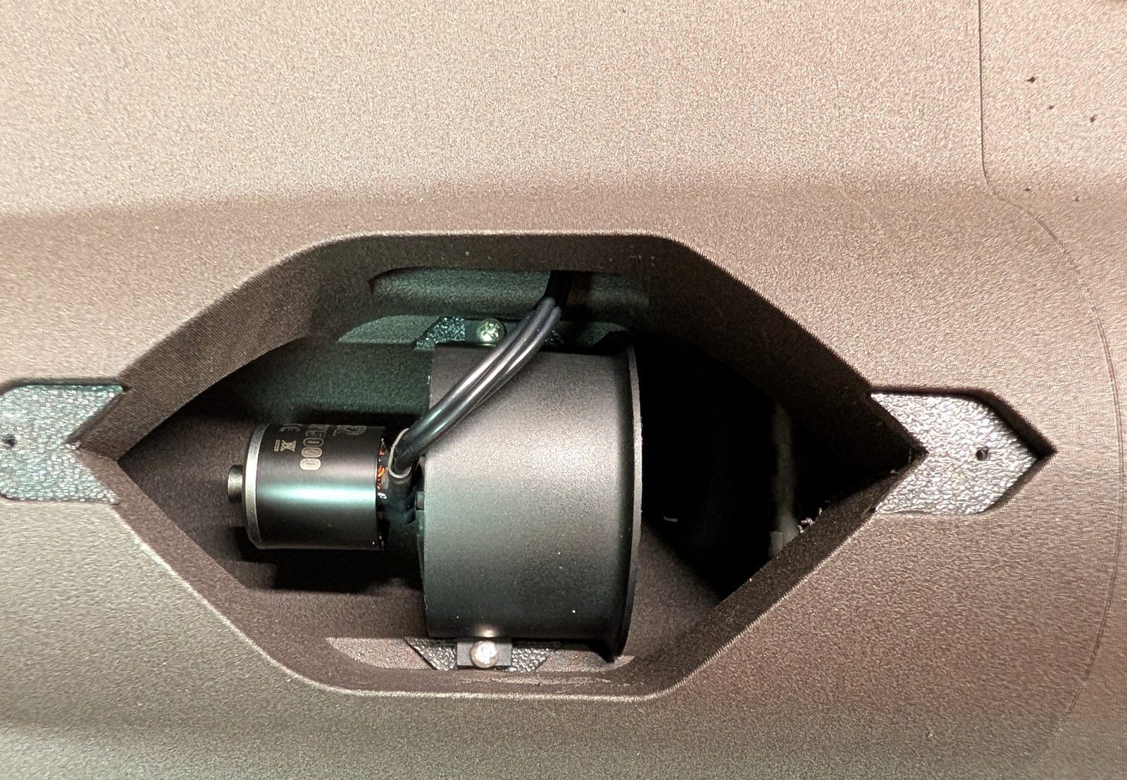 EDF unit secured to its mounting tabs