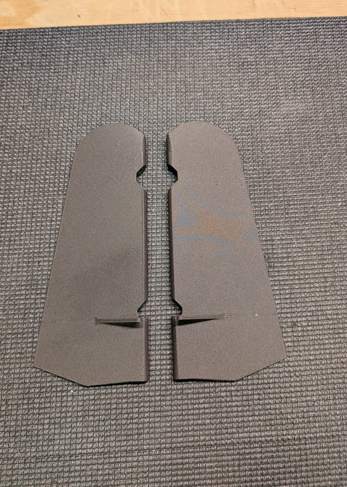 The two sections of each elevon before joining