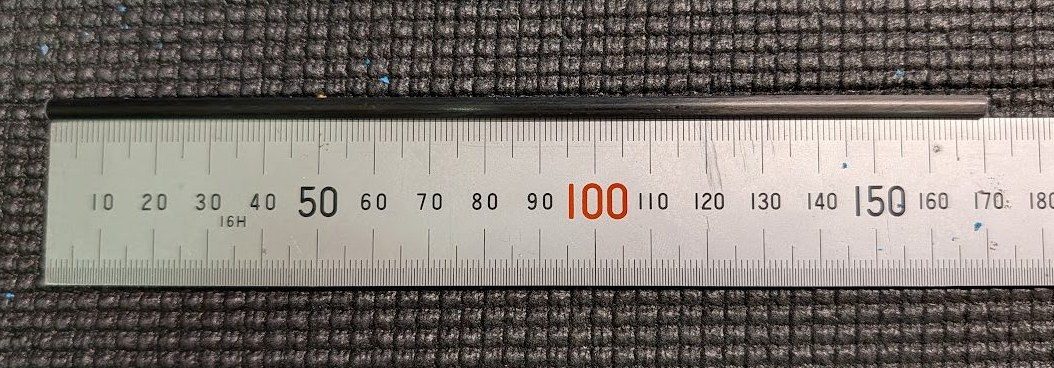 Hinge tube cut to length