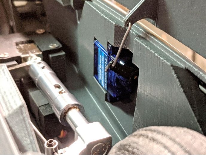 Nose gear door servo installed