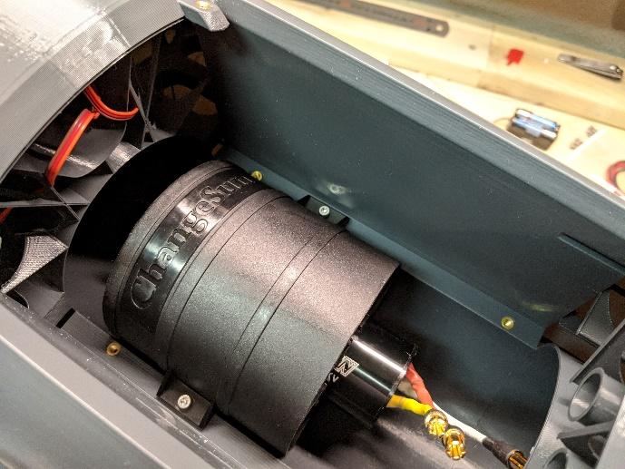 EDF secured with socket head cap screws