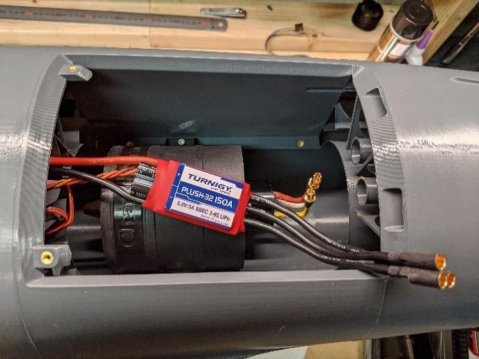 Leads slid down the wiring tunnel