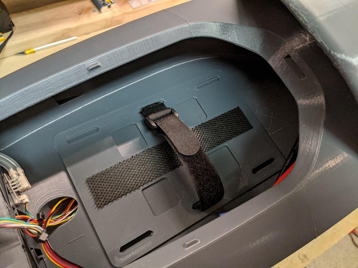 Battery tray glued in