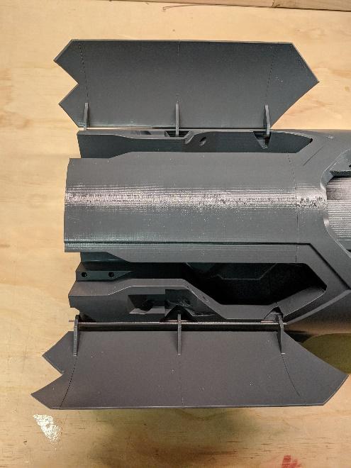 Sliding the hinge rods in
